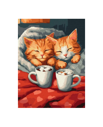 ideyka Malowanie po numerach 30x40cm Zakochane koty