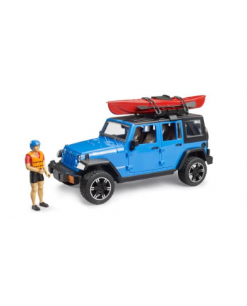 Jeep Wrangler Unlimited Rubicon z kajakiem i figurką kajakarza 02529 BRUD-ER