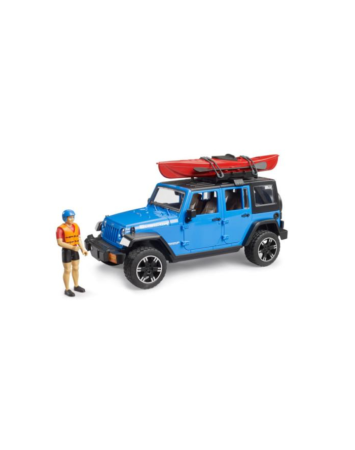Jeep Wrangler Unlimited Rubicon z kajakiem i figurką kajakarza 02529 BRUD-ER główny