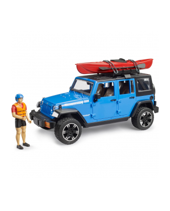 Jeep Wrangler Unlimited Rubicon z kajakiem i figurką kajakarza 02529 BRUD-ER