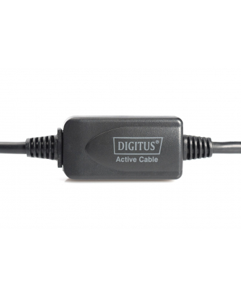digitus Kabel przedłużający USB 20 HighSpeed 15mTyp USB A/USB A M/Ż aktywny, czarny 15m