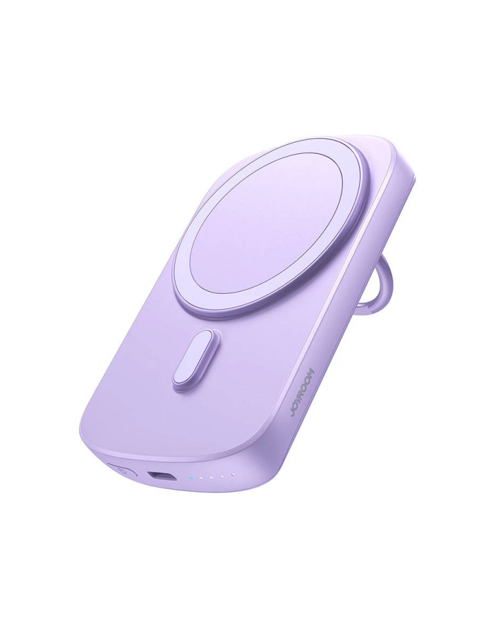 no name POWERBANK INDUKCYJNY Joyroom JR-W030 6000mAh 20W MagSafe Z RINGIEM I PODSTAWKĄ 1x USB-C FIOLETOWY główny