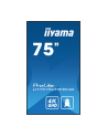 iiyama Monitor 75 cali LH7575UHS-B1AG, 24/7,IPS,ANDROID.11,4K,500cd/m2,WiFi,3xHDMI,DP,Daisy/Chain,2xUSB,2x10W,RJ45,iiSignage2,FailOver,SDM,4GB/32GB,metal,PIO - nr 65