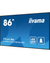iiyama Monitor 85.6 calowy LH8675UHS-B1A, 24/7,IPS,ANDROID.11,4K,500cd/m2,WiFi,3xHDMI,DP,Daisy/Chain,2xUSB,2x10W,RJ45,iiSignage2,FailOver,SDM,4GB/32GB,metal, - nr 16