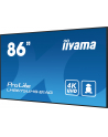 iiyama Monitor 85.6 calowy LH8675UHS-B1A, 24/7,IPS,ANDROID.11,4K,500cd/m2,WiFi,3xHDMI,DP,Daisy/Chain,2xUSB,2x10W,RJ45,iiSignage2,FailOver,SDM,4GB/32GB,metal, - nr 20