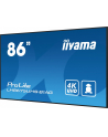iiyama Monitor 85.6 calowy LH8675UHS-B1A, 24/7,IPS,ANDROID.11,4K,500cd/m2,WiFi,3xHDMI,DP,Daisy/Chain,2xUSB,2x10W,RJ45,iiSignage2,FailOver,SDM,4GB/32GB,metal, - nr 93