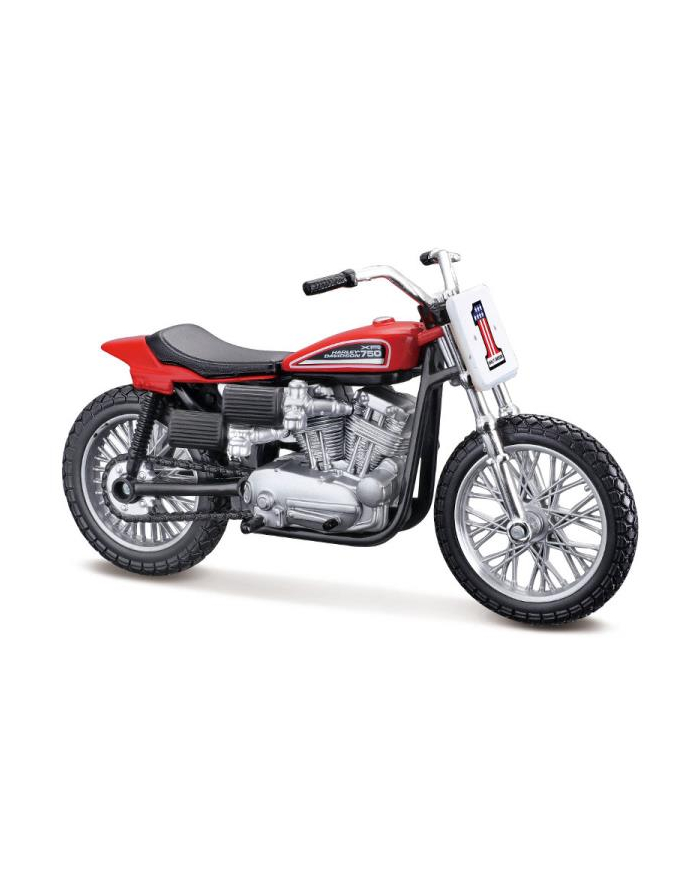 MAISTO 39360-76 Motocykl Harley-Davidson 1972 XR750 Racing bike czerwony 1:18 główny