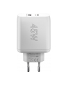 ŁADOWARKA USB-A USB-C 100-240V AC/5-20V DC 1.5-3A 45W BIAŁA 65412 GOOBAY - nr 3