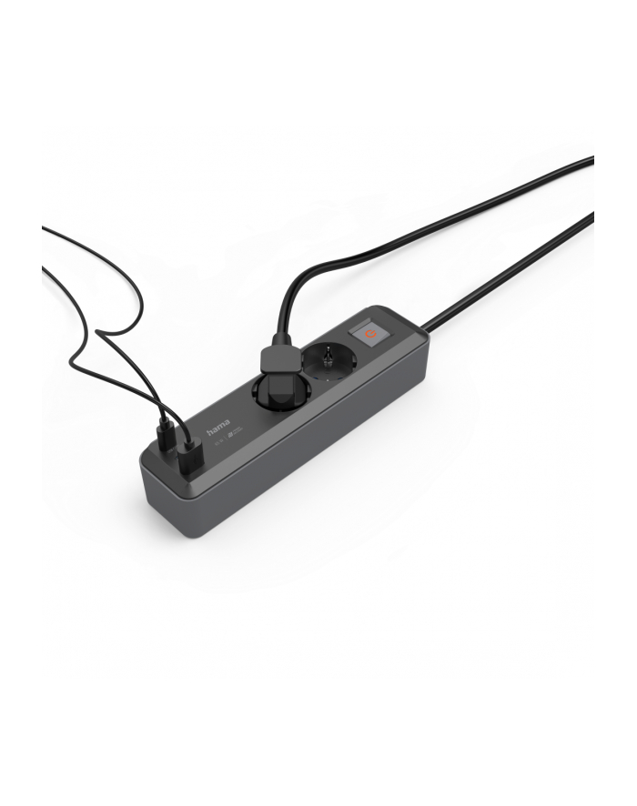 Hama 2Gn Schuco 3xUSB C/A PD 65W 1,4m czarny (223188) główny