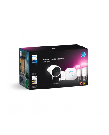 PHILIPS HUE Secure Zestaw startowy kamera, czujniki kontaktu, żarówki E27 (929003562707)