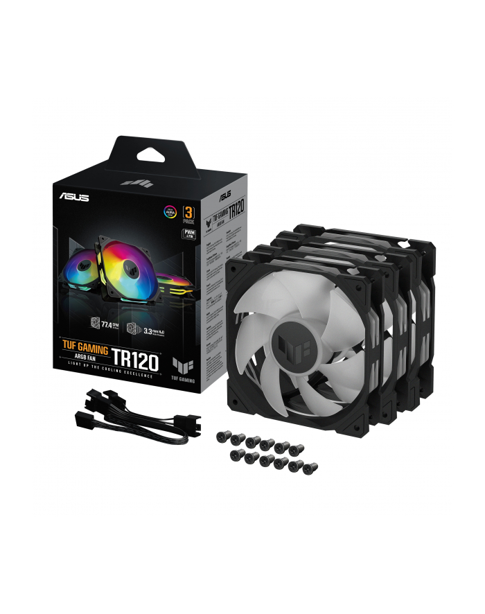  Wentylator Asus TUF GAMING TR120 FAN ARGB BLACK 3IN1 120mm PWM główny