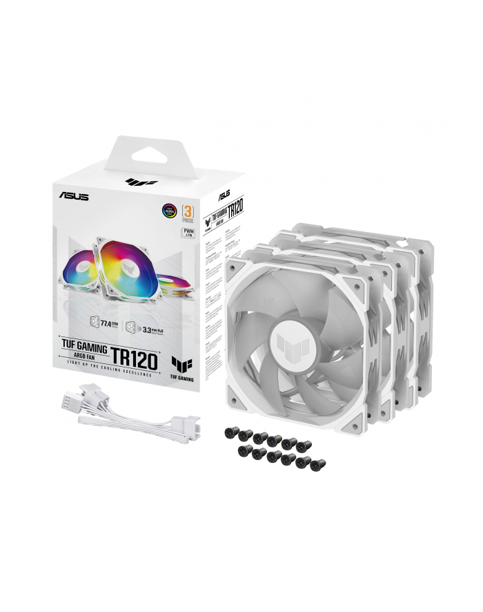  Wentylator Asus TUF GAMING TR120 FAN ARGB WHITE 3IN1 120mm PWM główny