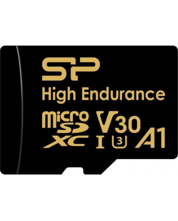 Karta pamięci Silicon Power microSDXC High Endurance Golden Series 64GB V30 UHS-1 U3 A1 4K UHD + adapter