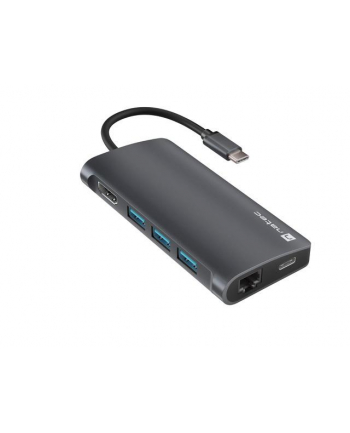 Stacja dokująca USB Natec Fowler 2 V2 Multiport USB-C -> HUB USB 3.0 3x, Hdmi 4k, USB-C, RJ45, SD, Micro SD