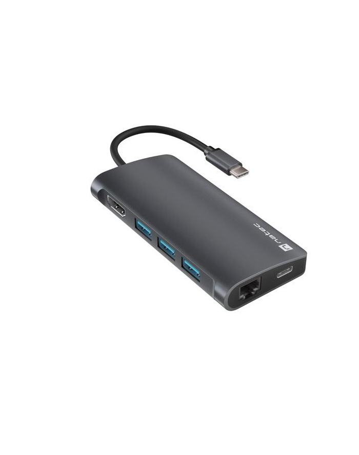 Stacja dokująca USB Natec Fowler 2 V2 Multiport USB-C -> HUB USB 3.0 3x, Hdmi 4k, USB-C, RJ45, SD, Micro SD główny