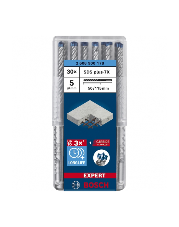 bosch powertools Bosch Expert hammer drill SDS-plus-7X, 5mm, 30 pieces (working length 50mm) główny