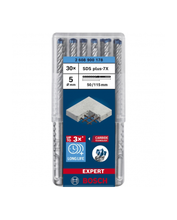 bosch powertools Bosch Expert hammer drill SDS-plus-7X, 5mm, 30 pieces (working length 50mm)