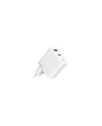 GEMBIRD Szybka ładowarka USB GaN 2-portowa 30W USB Typ-C + USB-A LED biała nr 1