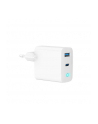 GEMBIRD Szybka ładowarka USB GaN 2-portowa 65W USB Typ-C + USB-A LED biała - nr 4