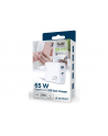 GEMBIRD Szybka ładowarka USB GaN 2-portowa 65W USB Typ-C + USB-A LED biała - nr 7