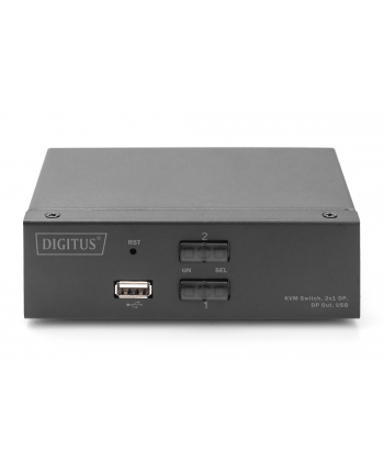 DIGITUS KVM Switch 2x1 DP DP Out USB 2 x DP + 2x USB +2 Speaker + 2micro