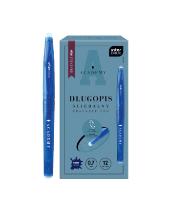 interdruk Długopis ścieralny Academy 0,7mm niebieski p12, cena za 1 szt
