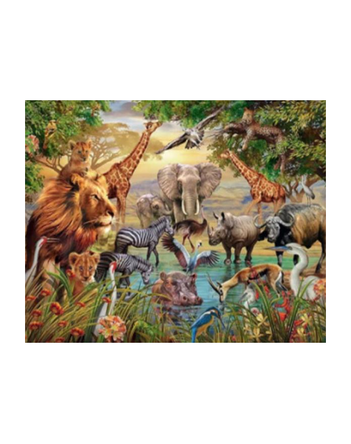 norimpex Diamentowa mozaika Zwierzęta Safari nad rzeką 30x40cm 1007431 główny