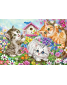 norimpex Diamentowa mozaika Trzy wesołe kotki w ogrodzie 30x40cm 1008299 - nr 1