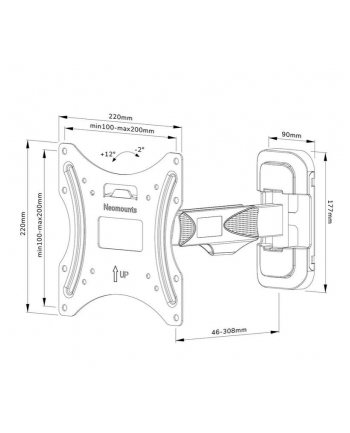 neomounts Uchwyt ścienny 32-55 cali WL40-540BL12