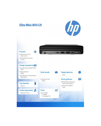 hp inc. Desktop Elite Mini 800 G9 i5-13600 512GB/16GB/W11P 5M9T5EA nr 1