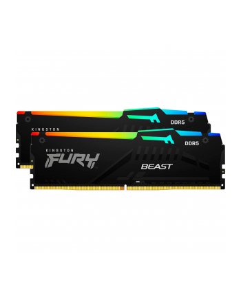 kingston Pamięć DDR5 Fury Beast RGB 16GB(2*8GB)/6000 CL30 XMP czarna