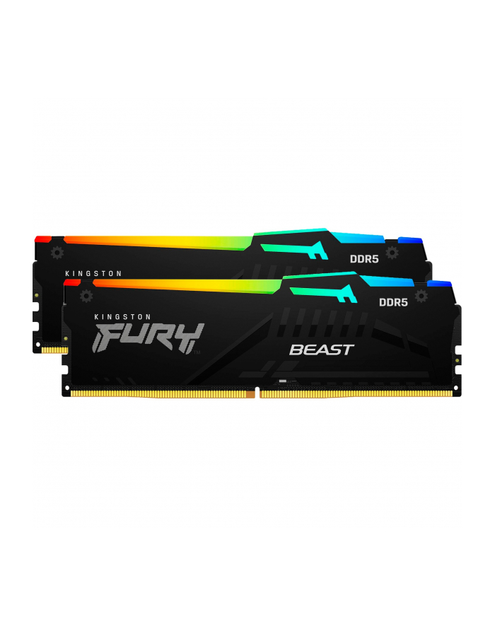 kingston Pamięć DDR5 Fury Beast RGB 16GB(2*8GB)/6000 CL30 XMP czarna główny