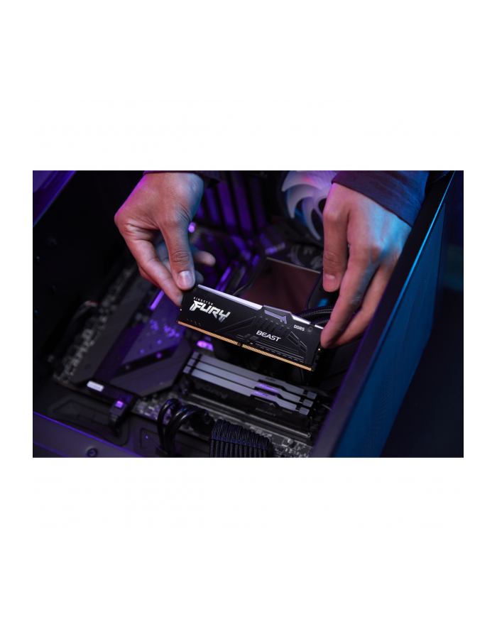 kingston Pamięć DDR5 Fury Beast RGB 16GB(1*16GB)/6000 CL30 EXPO czarna główny