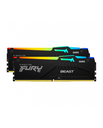 kingston Pamięć DDR5 Fury Beast RGB 16GB(2*8GB)/6000 CL30 EXPO czarna