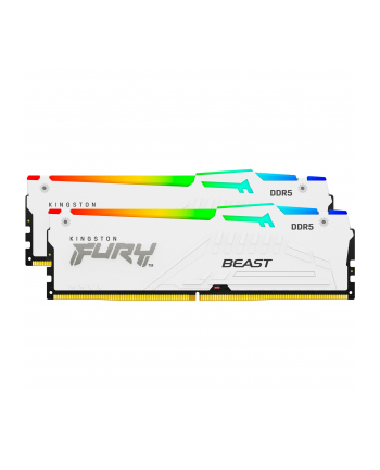 kingston Pamięć DDR5 Fury Beast RGB 32GB(2*16GB)/6000 CL30 XMP biała