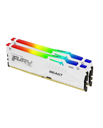 kingston Pamięć DDR5 Fury Beast RGB 32GB(2*16GB)/6000 CL30 XMP biała