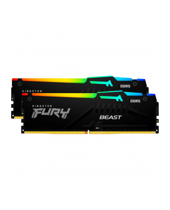 kingston Pamięć DDR5 Fury Beast RGB 64GB(2*32GB)/6400 CL32 XMP czarna