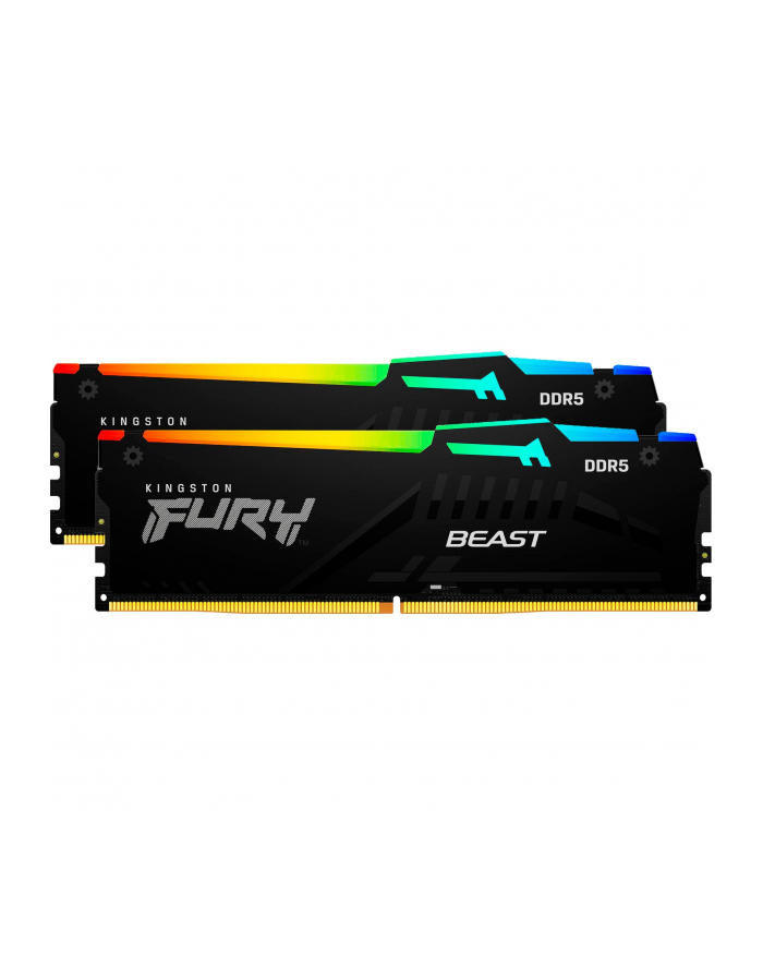 kingston Pamięć DDR5 Fury Beast RGB 64GB(2*32GB)/6400 CL32 XMP czarna główny