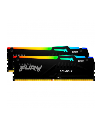 kingston Pamięć DDR5 Fury Beast RGB 64GB(2*32GB)/6400 CL32 EXPO czarna