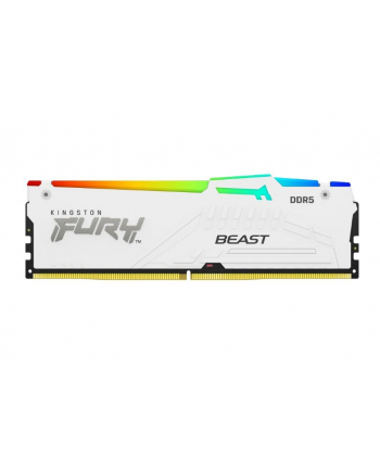 kingston Pamięć DDR5 Fury Beast RGB 16GB(1*16GB)/6400 CL32 XMP biała