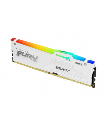kingston Pamięć DDR5 Fury Beast RGB 16GB(1*16GB)/6400 CL32 XMP biała