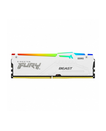 kingston Pamięć DDR5 Fury Beast RGB 32GB(1*32GB)/6400 CL32 XMP biała