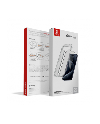 crong Szkło hartowane EasyShield 2-Pack - iPhone 14 / iPhone 13 / iPhone 13 Pro (2 sztuki)