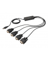 digitus Konwerter/Adapter USB 20 do 4x RS232 (DB9)z kablem USB A M/Ż dł 80cm - nr 12