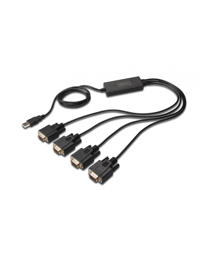 digitus Konwerter/Adapter USB 20 do 4x RS232 (DB9)z kablem USB A M/Ż dł 80cm główny