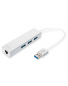 no name HUB 3-portowy USB 30 SuperSpeed z LANGigabit LAN adapter, aluminium - nr 1