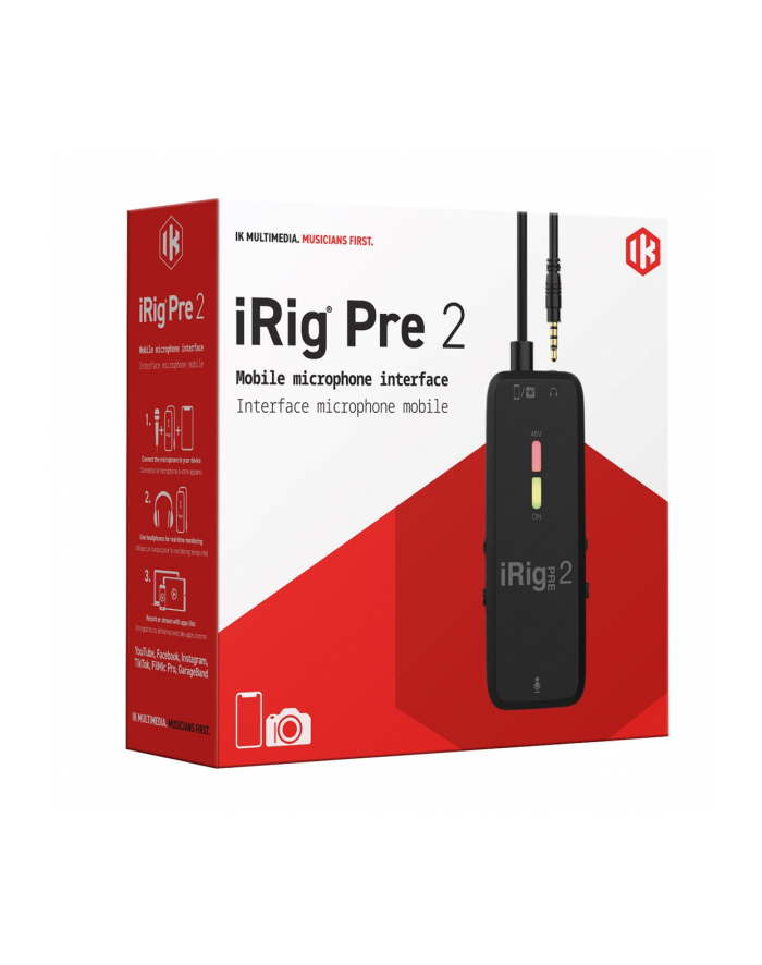 ik multimedia IK iRig PRE 2 - Interfejs audio iOS/ System Android/ DSLR główny