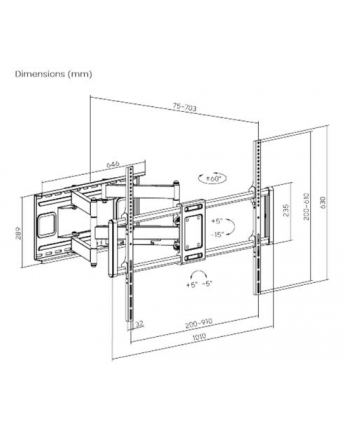 GEMBIRD Full-motion TV wall mount 60-120inch nr 1