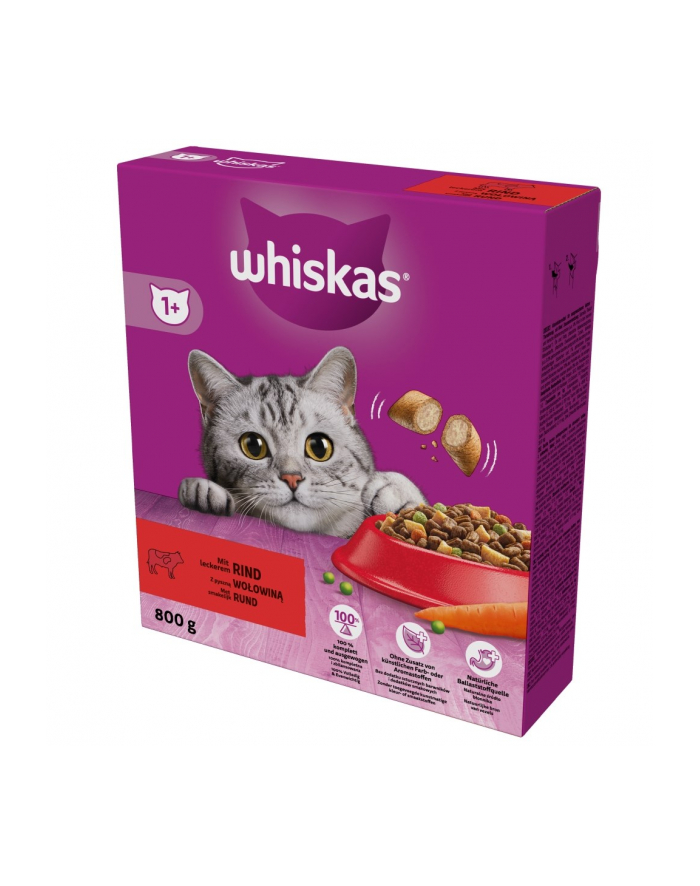 WHISKAS sucha karma dla kota Wołowina 800g główny