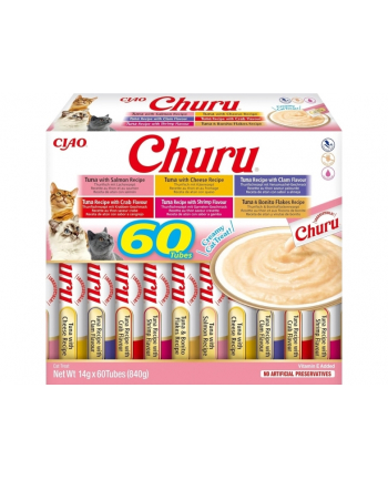 INABA CAT CHURU VARIETIES tuńczyk - przysmak dla kota 60 x 14 g